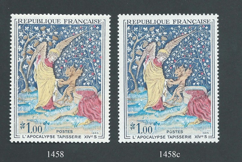 France Timbre VariéTé 1458c, Neuf, 'Sol Gris Bleuté', Gomme Intacte