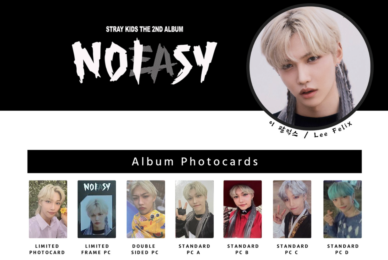 StrayKids NOEASY フィリックス FELIX トレカセット フィリックス