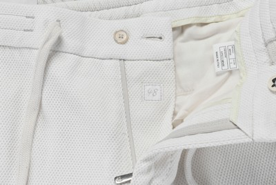 MARCO PESCAROLO MARCO PESCAROLO PANTS DRESS COTTON SILK OFF-WHITE TROUSERS LUXURY ITALY 48