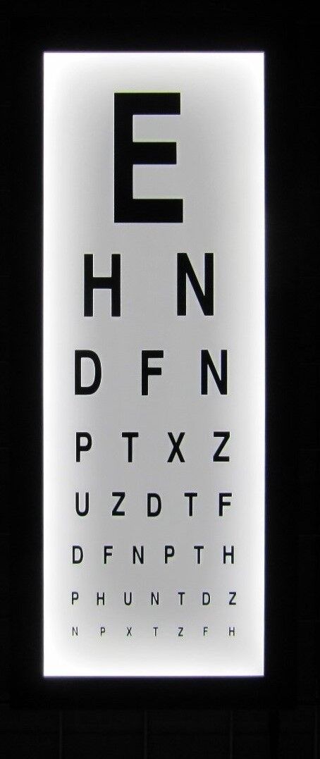 Opticians Sight Test Chart