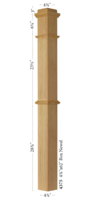 4375 poplar box newel post