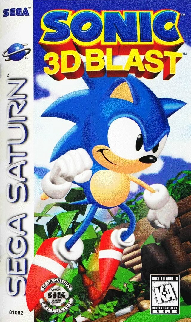 SS★SONIC 3D BLAST 海外版★箱付・説明書付・ソフト付 Sonic 3D Blast Sega Saturn Great Condition Complete Fast