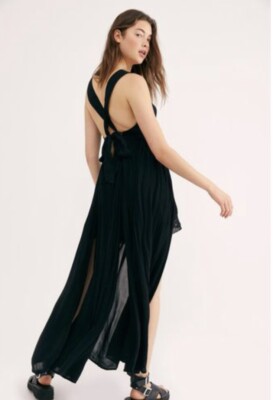 Эффектное платье макси Free People Endless Summer, черный M, НОВИНКА