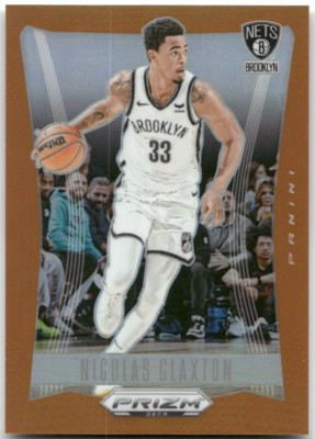 NICOLAS CLAXTON 2023-24 Panini Prizm Deca ORANGE PRIZM 21/49 Nets #259