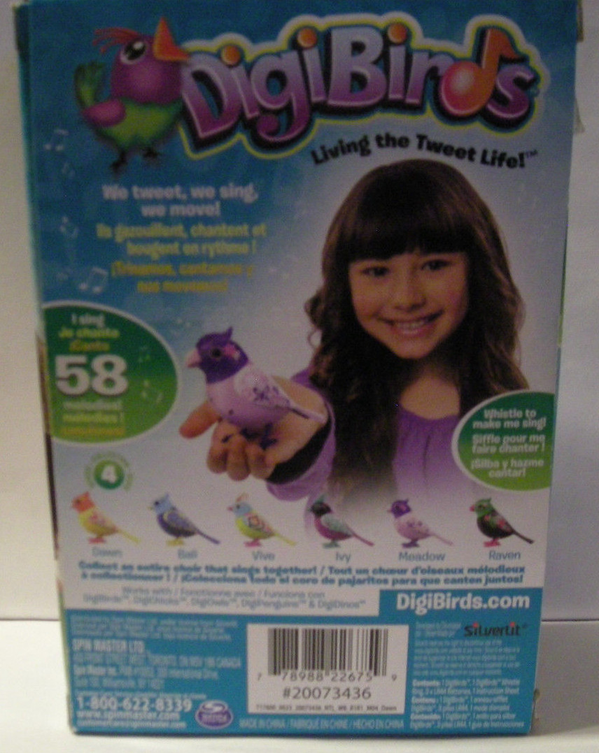 DigiBirds Dawn Red Yellow Electronic Singing Song Bird Brand New