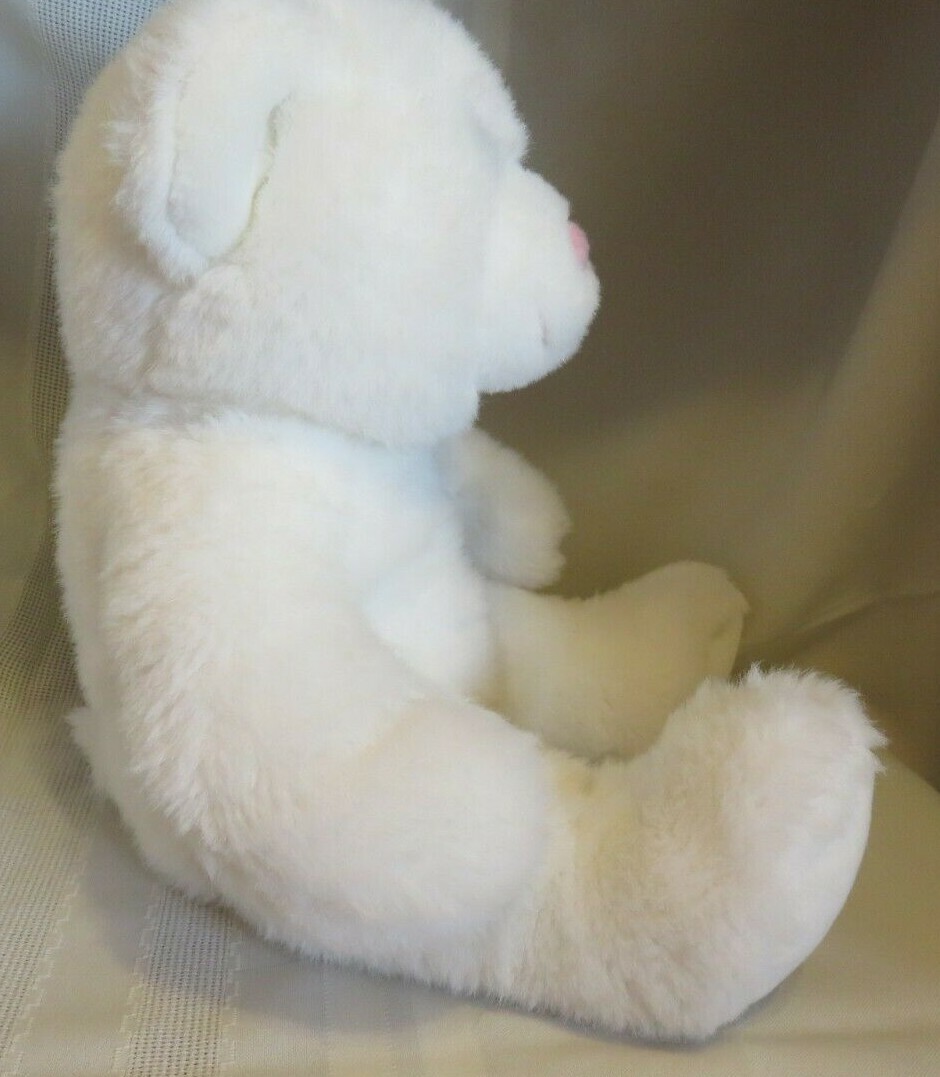 Build a Bear Workshop White Bear with pink nose and mouth  - 16