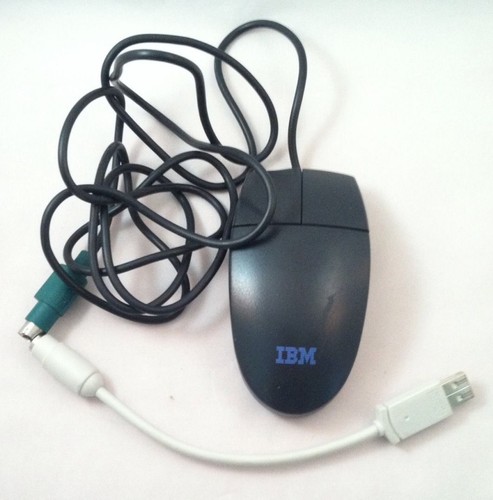 IBM USB MOUSE OPTICAL MICE SCROLL WHEEL BLACK MO28UOL BUTTON