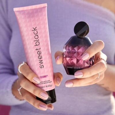 Perfume Femenino SWEET BLACK  De Cyzone Colonia Femenina Y Locion SWEET BLACK 