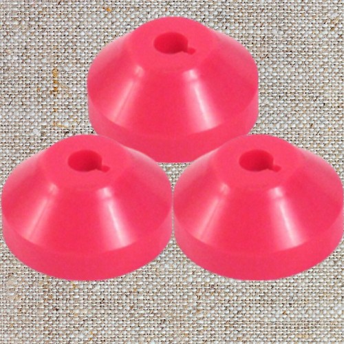 3 Plastic Dome Turntable Adapter Inserts for 7” 45rpm Vinyl Records with Slot