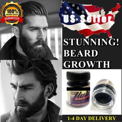 Black Phomthong Facial Hair Growth Cream Grow Mustache Beard