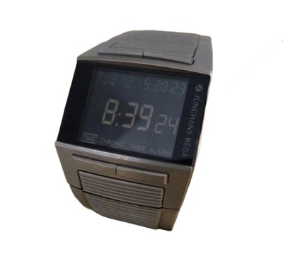 Junghans MEGA 1000 wrist watch radio solar Digital USED