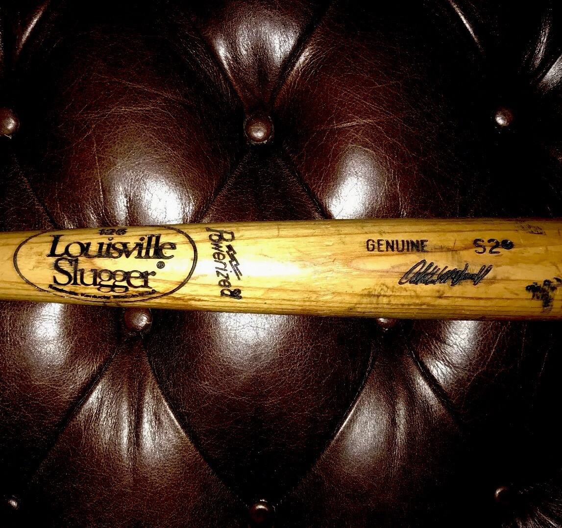 Oddibe McDowell Atlanta Braves game used bat Louisville Slugger 1989 season