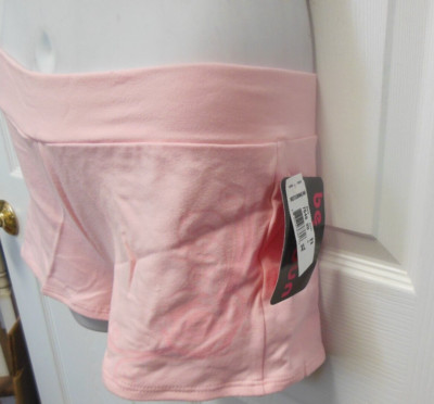 Be the Bun French Terry Light pink Shorts XLA #7646 Rose Detail Wide Waist