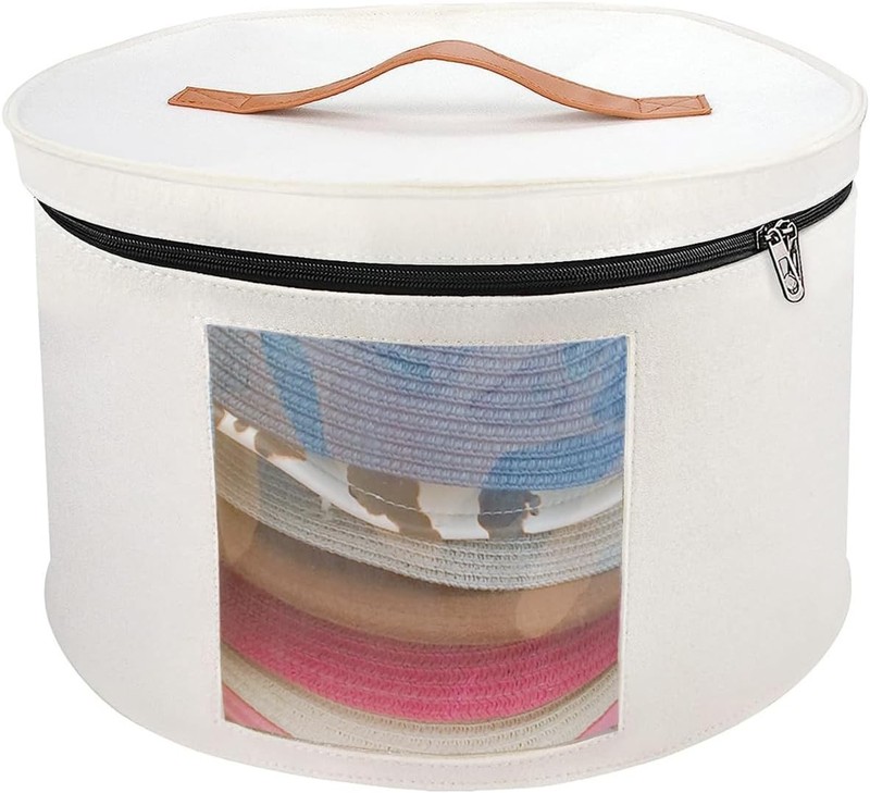 Hat Storage Organizer Caps Large Boxhats Boxes Women Travel Round Carrier Case