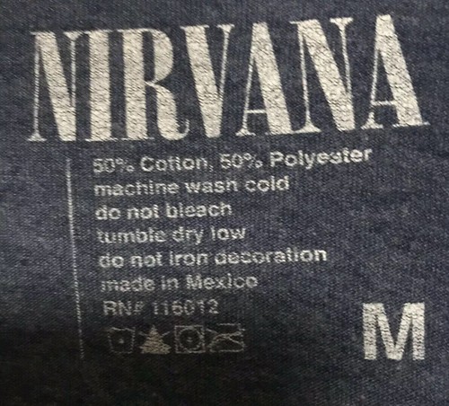Nirvana Logo T-Shirt, Adult M, Blue
