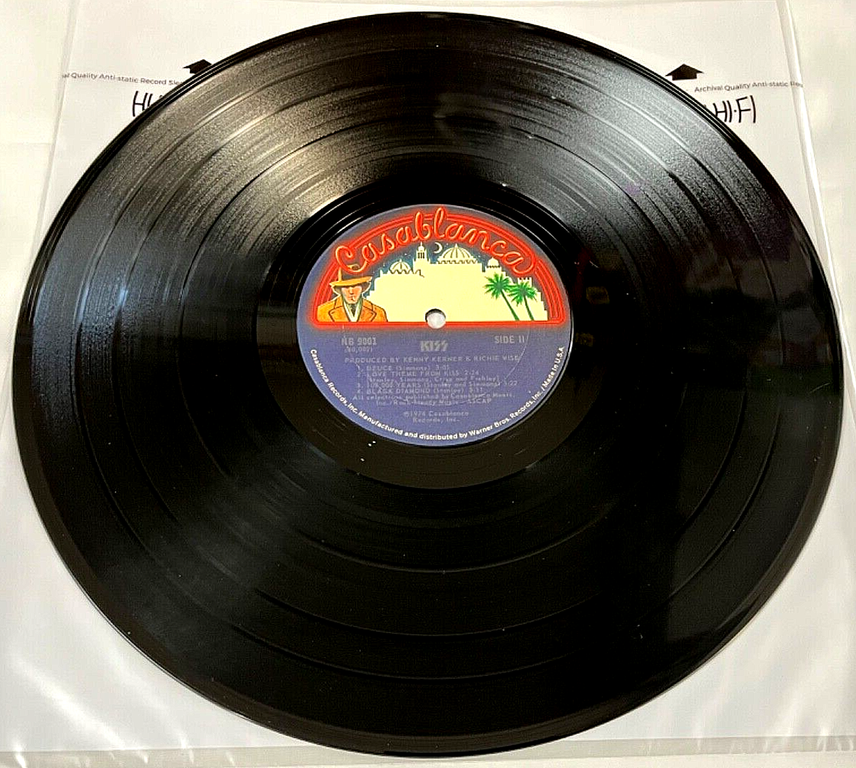 ::KISS Debut LP Vinyl NB9001 W/O KISSIN' TIME 1974 Ace Peter Aucoin Gene Rare