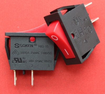 1pcs RK1-15 Rocker Switch 16A 125/250VAC T100/55 2 Pins NEW