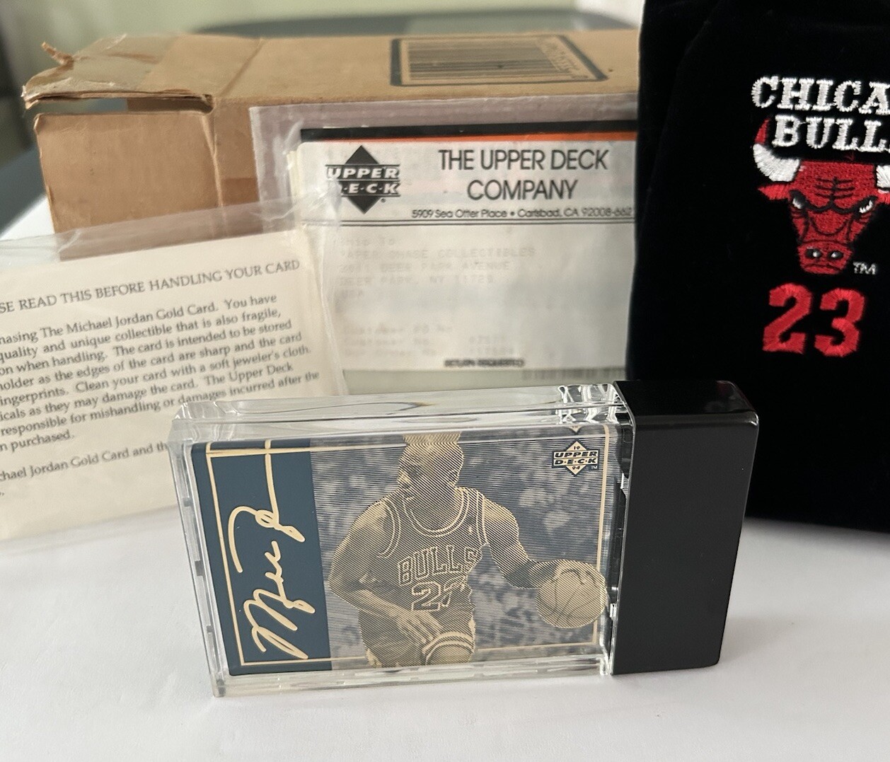 マイケルジョーダン　UPPER DECK 24k authenticated 1995 UPPER DECK 24 KT GOLD PLATED CARD MICHAEL JORDAN THE