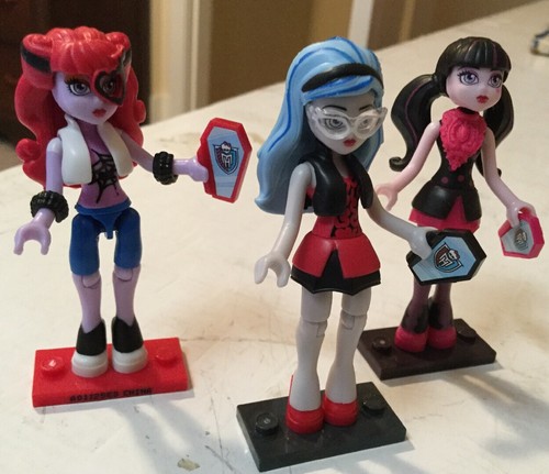 Mega Bloks Monster High Figure Lot - Three 3