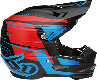 6D Helmets ATR-2 Offroad Motocross Helmet Mach Blue/Red/Black