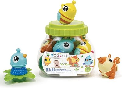 PERLE E ANIMALI gioco LALABOOM in plastica speciale 21 PEZZI attività SET età 10