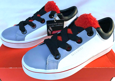 Skechers LA Street Hi Lites Fastball 956 Fat Lace Fuzzy Sneakers Shoes Women s 8
