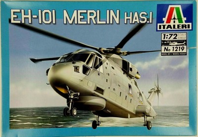 Italeri 1219 EH-IOI British Navy Merlin Has.I Helicopter plastic model kit 1/72