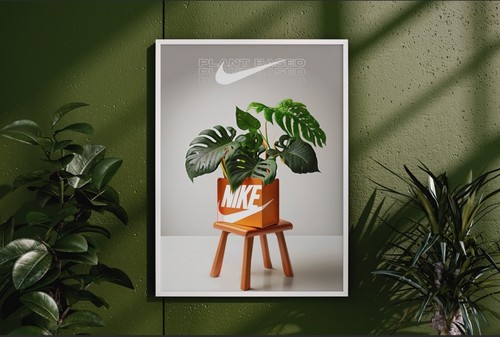 Nike Plant Based Art Canvas Poster Wall Art Home Decor Gift Idea