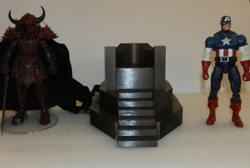 3D Printed + PAINTED LOKI THRONE CHAIR Diorama 1/12 SCALE