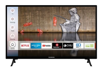 Techwood H32T52E 32 Zoll Fernseher Smart TV HD ready Triple Tuner WLAN USB CI+