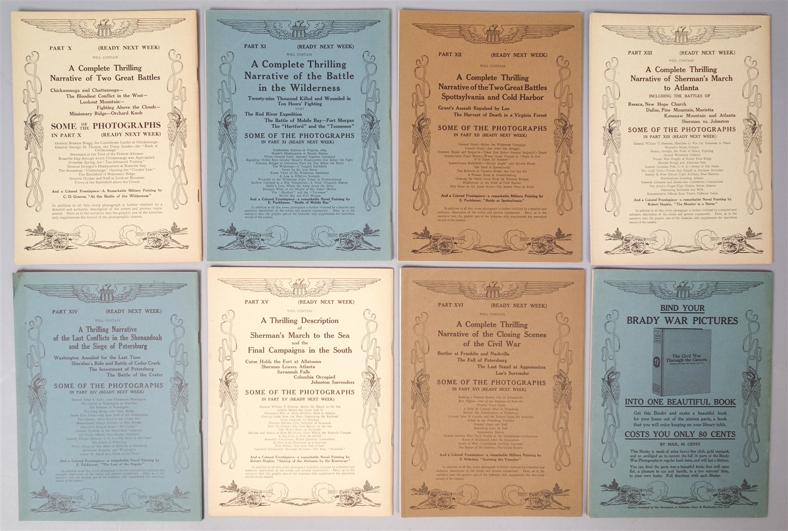 Antique Complete Set Civil War Through The Camera 16 Volume History Compendium