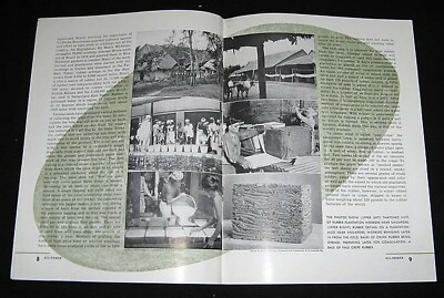 RUBBER MAKING 1937 PICTORIAL PLANTATION & PRODUCTION SOCONY-VACUUM OIL-POWER