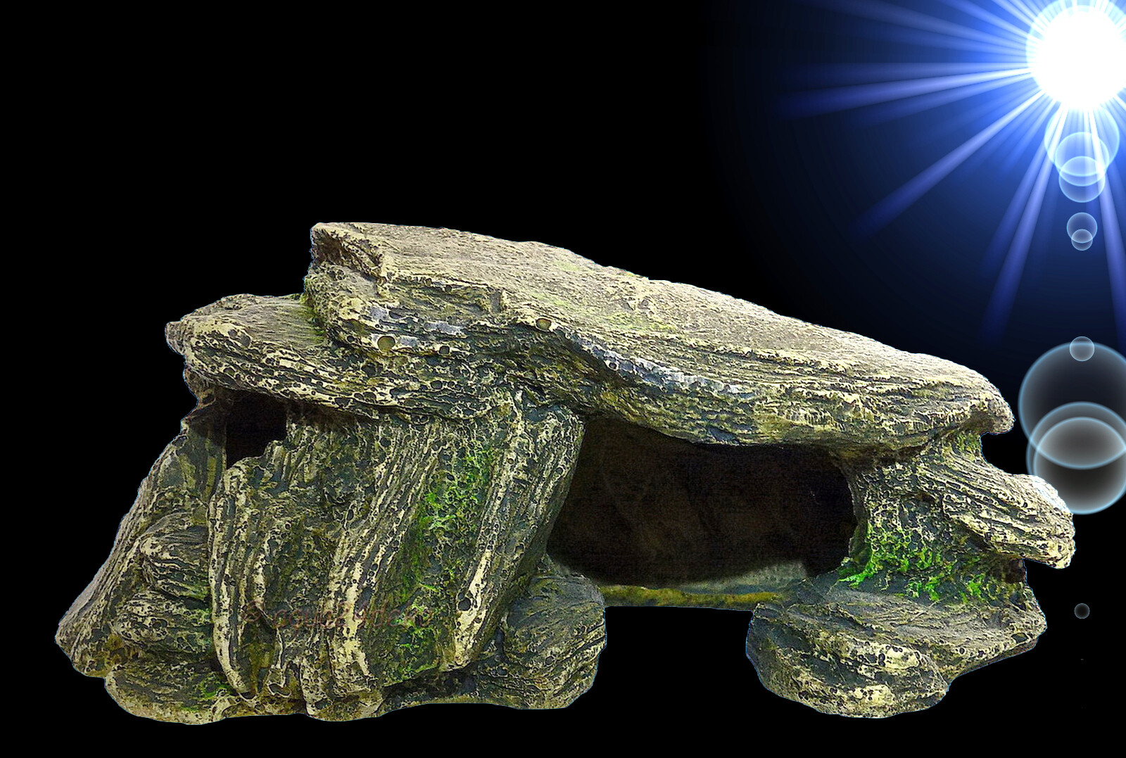TOP Aquarium Deko 🍀 HÖHLE 🍀 Felsen Barsche Terrarium Zubehör Steine Dekoration