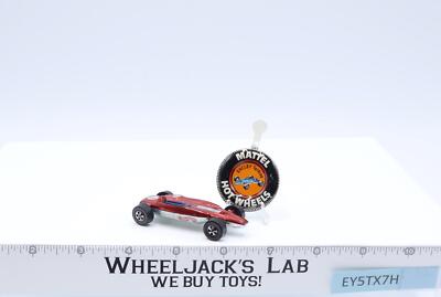 Shelby Turbine Red 1969 Mattel Redline Hot Wheels Vintage RL w/ Button