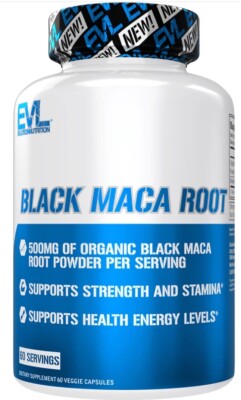 EVL Evlution Nutrition Black Maca Root 60 Servings Strength/Stamina/Energy