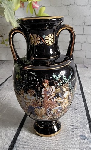 ギリシャハンドメイド陶器　24K 金彩　花瓶 Greek 24k Vase - Etsy