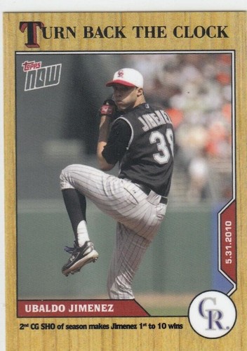 2020 Topps Now Turn Back the Clock - Ubaldo Jimenez #62