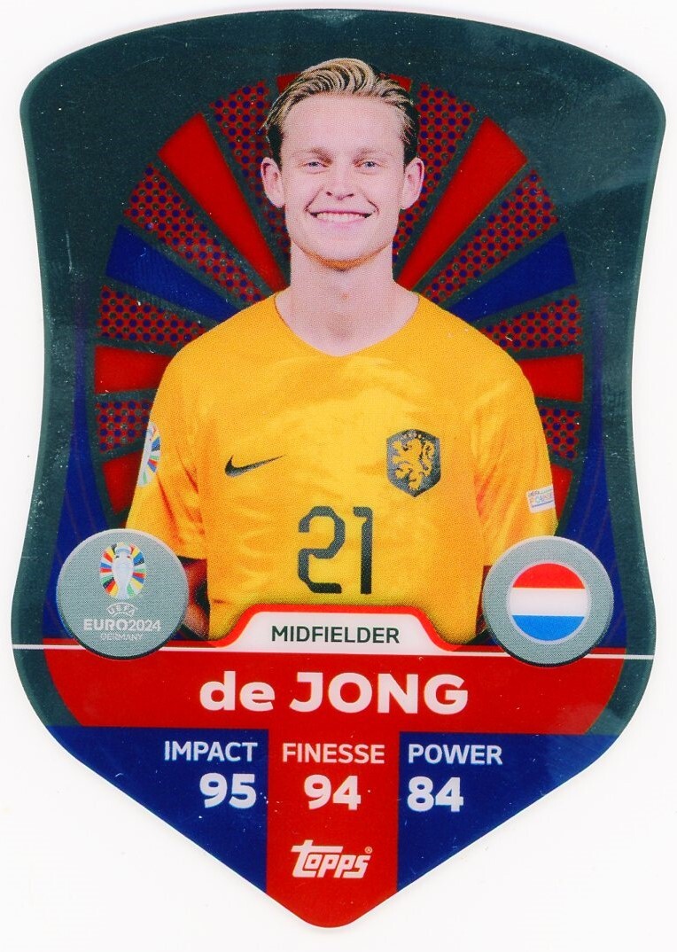 EURO2024 デ・ヨング Topps UEFA EURO EM 2024 Germany SC 5 Frenkie de Jong Chrome