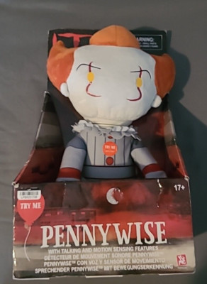 IT Talking PENNYWISE Doll Motion Sensor 12'' Chibi Plush Motorized Head TALKS