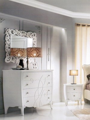 COMO'  CON 2  COMODINI BOMBATO   LEGNO MASSELLO BIANCO CONTEMPORANEO VARI COLORI