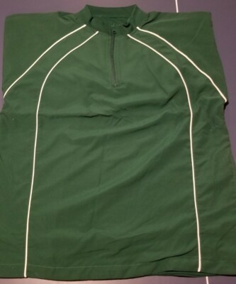 Mizuno Reversible 1/4 Zipper Pullover Jacket Green White Men's Small NEW