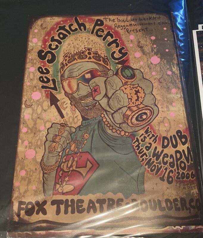 Lee Scratch Perry 2006 Concert Poster Boulder CO Dub