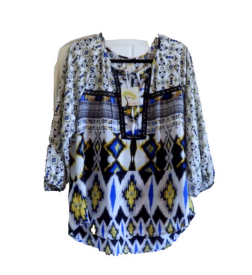 NWT's Fig & Flower Anthropologie Women's Lace Boho Blouse Tunic Top SZ XL