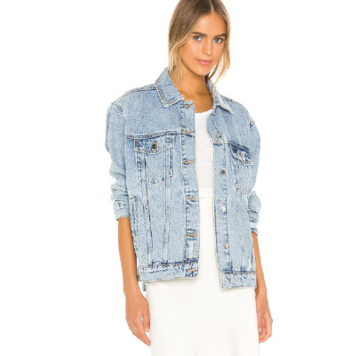 $350 Anine Bing Rory Denim Jacket XS Vintage Blue