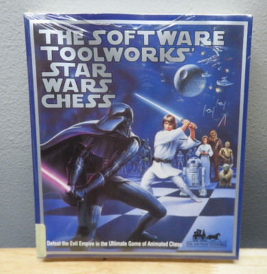 STAR WARS CHESS Computer Game PC 3.5'' Software Toolworks 1993 NEW - Worn Big Box