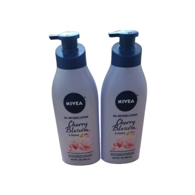 NIVEA Oil Infused Body Lotion Cherry Blossom Lotion with Jojoba Oil (2 pack)