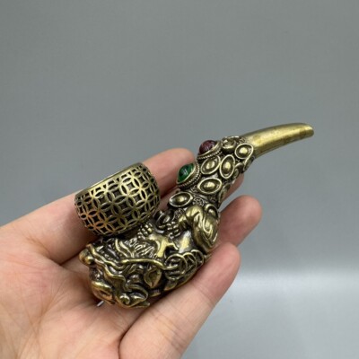 Antique Brass Pipe with Pixi Pipes and Pipes