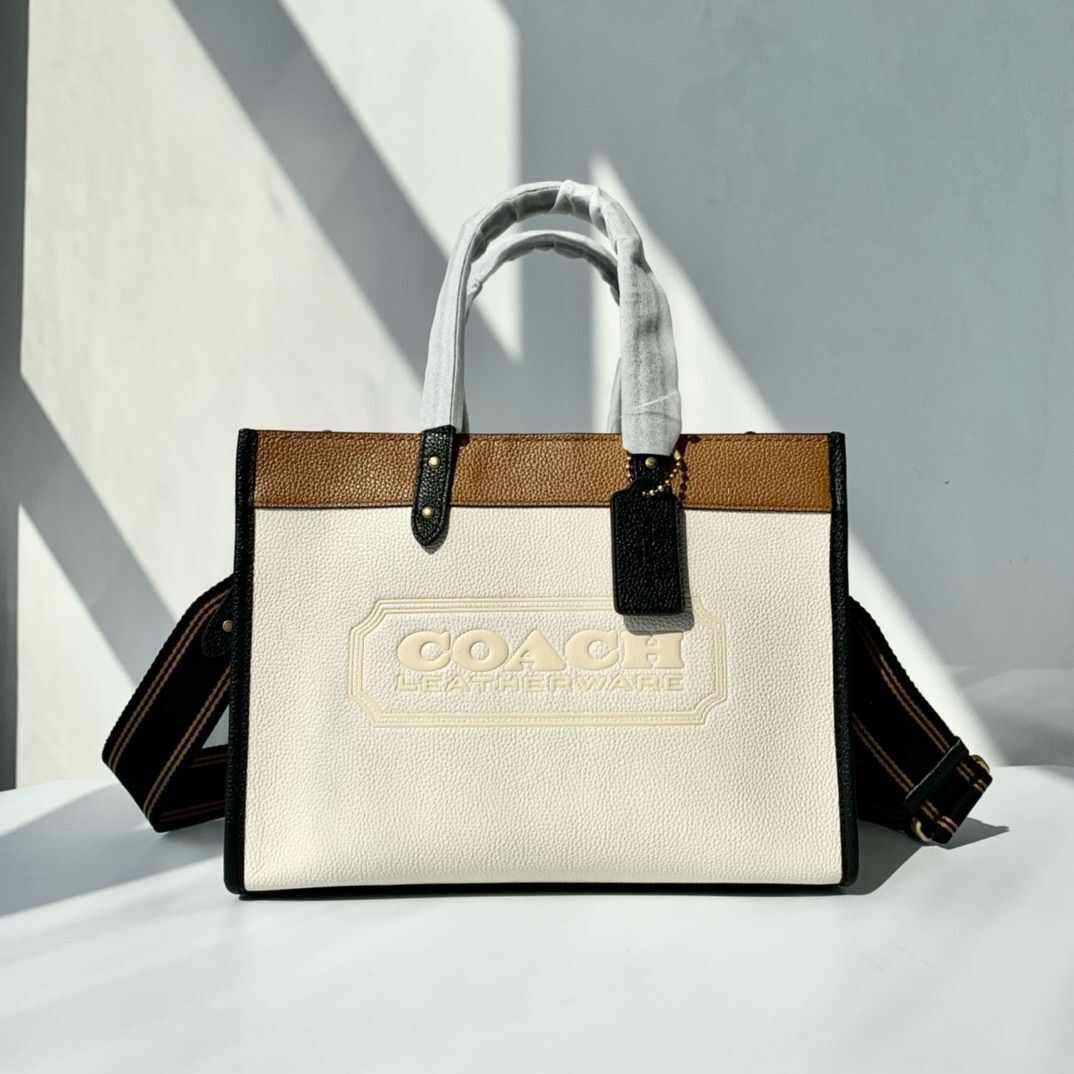 Coach ◆ 89488 Field tote 30 with coach badge COACH 89488 Field tote 30 with coach badge Lt Saddle NWT | eBay