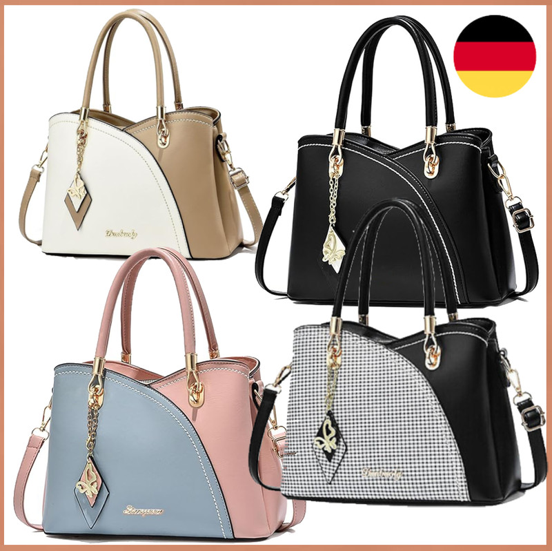 Elegant Damen Handtasche Shopper Tasche UmhÃ¤Ngetasche Damentaschen Leder Optik