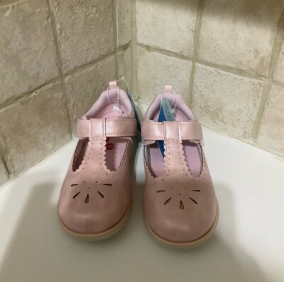 Stride Rite Mary Jane Pink Sparkle Hook & Loop Toddler Girls Shoes Size 13 NWT
